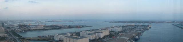 from the Ferris Wheel, looking out towards Tokyo Bay